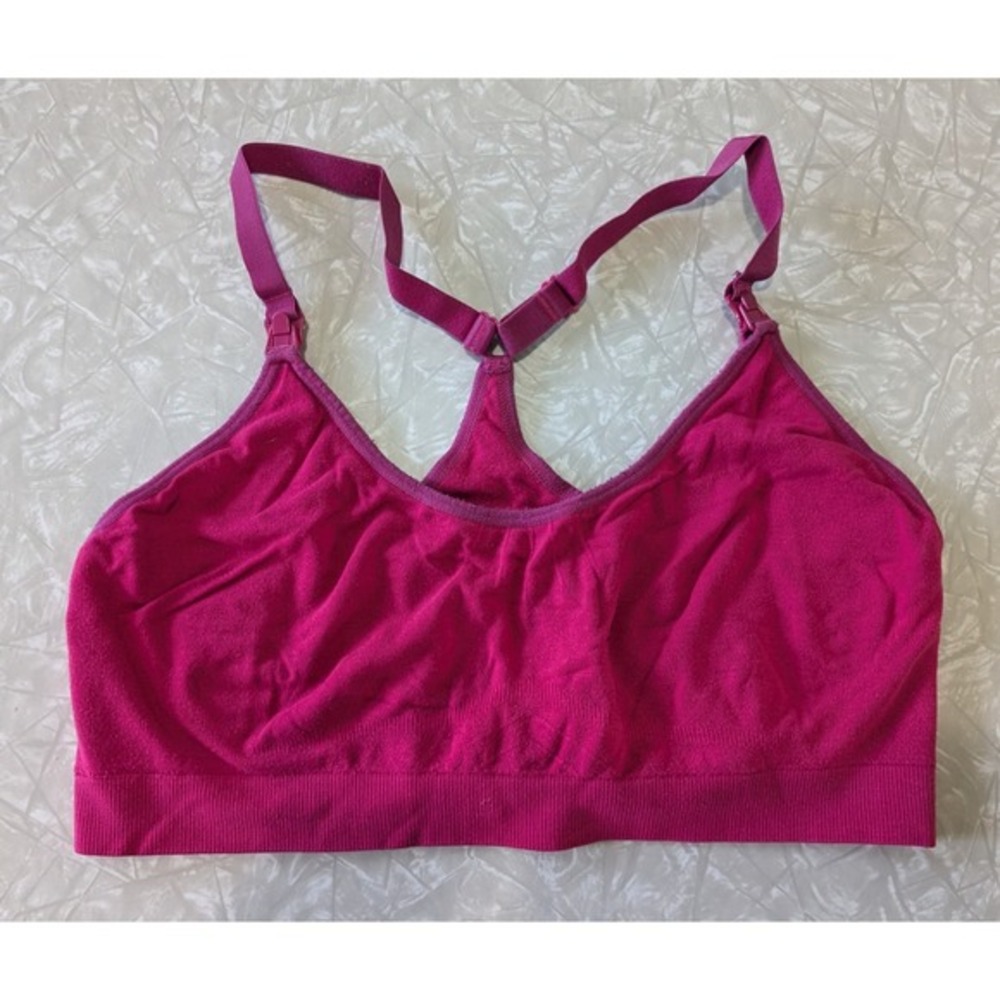 Bamboobies Super Soft Maternity Nursing Bra Pink Size L‎